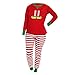 Produktbild Amphia - Damen Weihnachten Familie Pyjama Set, Frauen Family PJS Matching Christmas Pajamas Set Blouse +Santa Pants