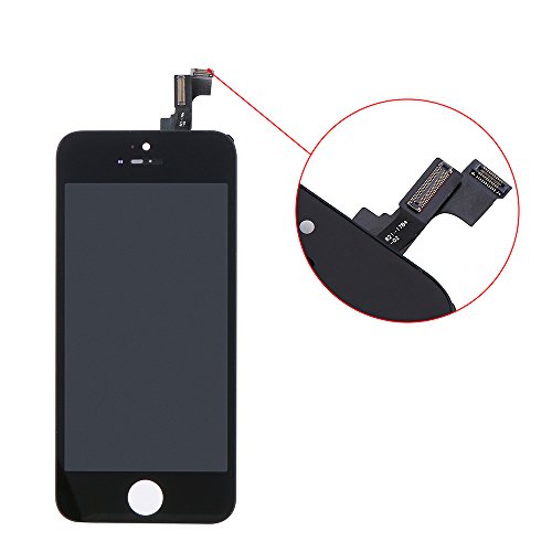 YPLANG For [Black]iPhone SE LCD Screen Replacement Touch Screen Display Digitizer Frame Assembly with Full Set Tools and Tempered Glass Lifetime Warranty