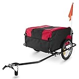 OUTAD Bicycle Trailer , Carrier, Stable, Powder Coated , Easy Transport , Robust , 100Kg , Steel Tube , Nylon Upholstery with Non-Slip Water Repellent Base , Folds Up for Compact Storage , Black/Red .
