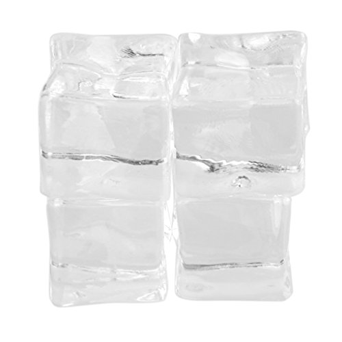 Dekoeis, Deko Eiswürfel, 20Stück Winterdekoration, Eisimitat, natur, klar,Streudeko für Hochzeiten – 2.5cm - 3