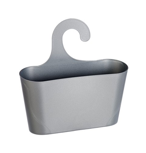 2er-Set stabiler Aufbewahrungskorb Universal-Hängekorb bestehend aus 2 Duschkörben mit Haken zum Hängen für Bad, Dusche, Küche, Keller, WC, Garage etc. Duschkorb in Grau - 8