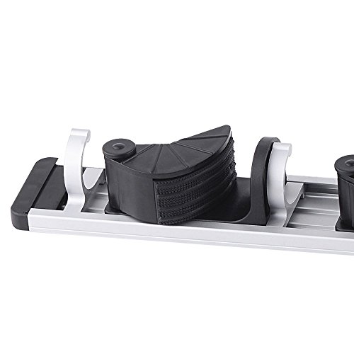 Firlar Wandbefestigung Schrubber Und Besen Inhaber Aluminium Legierung Veranstalter Garage Speicherlösungen Mit 4 Platz 5 Haken Reduziert - 9