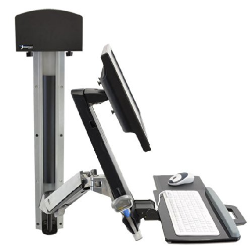 ERGOTRON StyleView Sit-Stand Combo System mit Ablageflaeche Wandmontage LCD bis 61cm 24Zoll bis 13,2kg.mit CPU Halter klein - 4