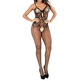 GDMe Women Sexy Lingerie Lace Underwear Nightwear Sleepwear Siamese Bodysuit Babydoll Sleepwear Chest Underwear Black
