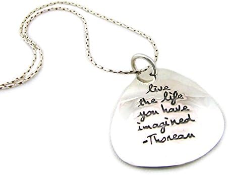 Message 925 Sterling Silver Inspirational Live Life Necklace 45cm / 17.6"