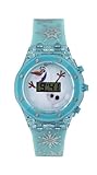 Frozen Mädchen -Armbanduhr mit Digitalem Zifferblatt und Blauem Silikonarmband FZN3799