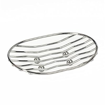 ArtMoon Teslin Porte-Savon Ovale Acier Chrome 13X9.6X4 cm