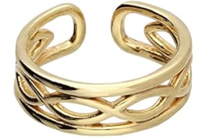 Old English Jewellers 9ct Yellow Gold on Silver Infinity Adjustable Toe Ring