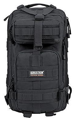 Seibertron Falcon étanche Militaire Armée Tactique Sac à dos Compact Assault Pack MOLLE (Black 27L)