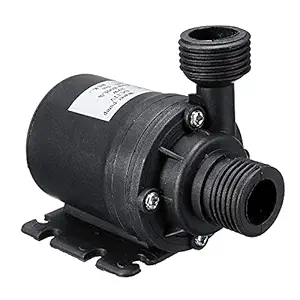 Asian Pumps & Machineries DC 12V Brushless Water Pump 1/2'' Male Thread Centrifugal Submersible & Non Submersible Chiller Pump 800L/H 210GPH 5M/13ft 19W for Fountain Solar Panel Pond Aquarium Water Circulation System