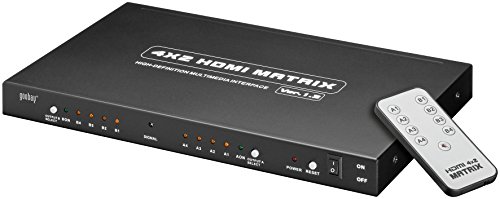 Wentronic Matrix AVS 45 HDMI 4 in/2 out Umschaltbox inkl. Fernbedienung und Netzteil