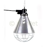 Aluminium Reflektor Schutzgitter Komplett Set Wärme Infrarot Lampe Wärmestrahler (Wärmestrahler mit roter Lampe)