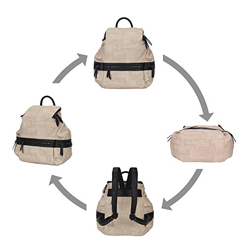 Veevan Damen Freizeit Daypacks Leder Rucksack - 4