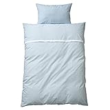 wellyou, Kinder Bettwäsche, hell-blau weiß Vichy-Karo, 100% Baumwolle