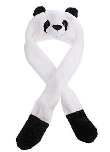 niceeshop(TM) Baby Kids 3 in 1 Combo Winter Accessories Soft Comfortable Plush Panda Animal Hat With Scarf & Mittens