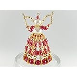 Schutzengel aus Sicherheitsnadeln rot-gold, Engel, Glücksbringer, Engelchen