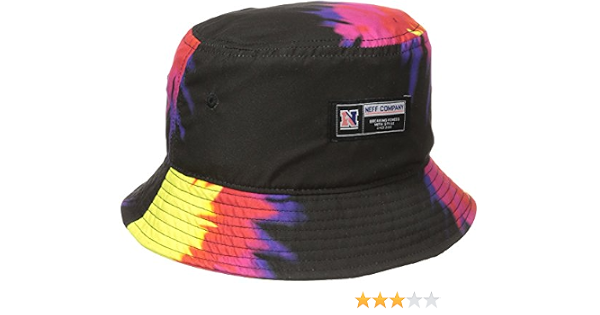 neff Men's Tie Dye Bucket Hat, Black 