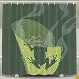 Daisylove - Cortina de Ducha para Hombre y Mujer, diseño de Rana en el océano del Pacífico