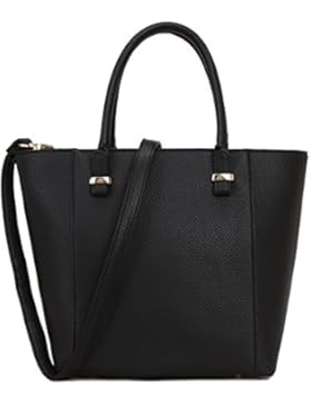 Damen Leder Schultertasche Shopper Handtasche Umhängetasche Tote Bag wasserdichte Schultertasche Kunstleder Handtasche