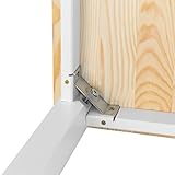 [Rabando] – Kindersitzgruppe 1x Kindertisch mit 2x Kinderstühlen + 1x Kinderbank Holz Weiß Klarlack lackiert - 5