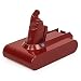 Produktbild LiBatter Akku 21.6V 3000mAh/3.0Ah Li-Ion Ersatzakku Batterie für akku Dyson V6 SV03 SV05 DC58 DC59 DC61 DC62 Tier DC72 Serie Handheld Akku Staubsauger (rot)