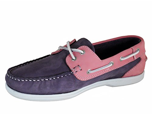 Ladies Quayside Bermuda Quality Leather Deck Shoes Yachting/Rose UK 6
