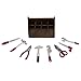 Price comparison product image 1/12 Dollhouse Miniature Tool Set Wooden Toolbox with Metal Tools---Brown