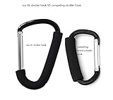 Large Kinderwagen Buggy Clips, 2 Universal Kinderwagen Organizer Kinderwagen Haken Mummy Karabiner Clips zum Aufhängen Windel, Shopping Tasche etc., Größe: 16 cm (L) * 10 cm (W), passend für alle Single und Twin Travel System - 3