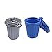 Produktbild Kinder-Puppenhaus-Set, niedliches Mini-Realistisches Mülleimer, Kinder-Puppen, tragbar, Mülleimer, Spielzeug, Blau und Grau, 2 Stück
