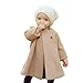 Produktbild Longra Baby Kinder Mädchen Wintermantel Winterjacke mit Umhang Button Kinder Lang Trenchcoat Outwear Steppjacke Kinderjacke Outdoorjacket Warm Oberbekleidung (0-5Jahre) (100CM 3Jahre, Khaki)