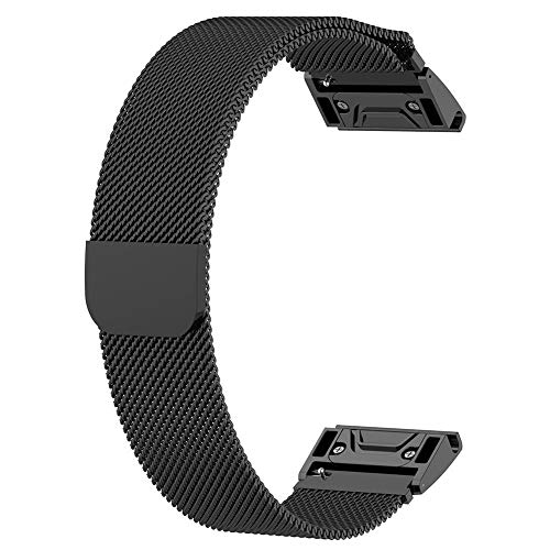 Preisvergleich Produktbild Uhrenarmband Edelstahl Armband Magnetisches Milanese Ersatzarmband Handgelenk Bügel für Garmin Fenix5 Fenix 5 Intelligente Uhr Justierbar