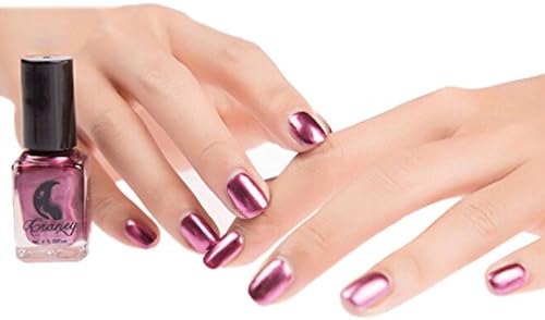 Huich Craney Mirror Nail Polish Plating Silver Paste Metal Color Stainless Steel (Purple)