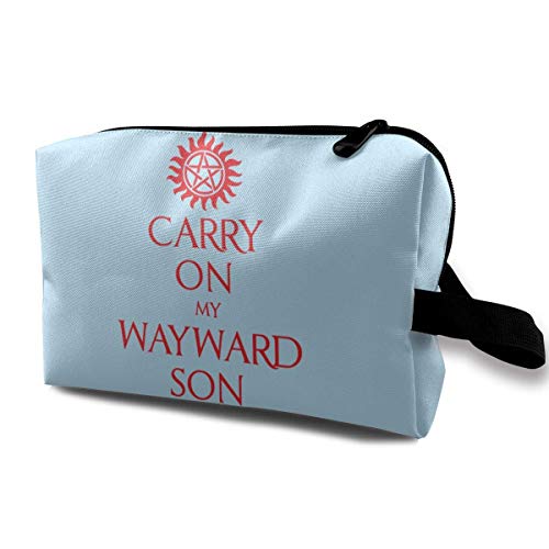 TRFashion Sac à cosmétiques de Voyage Carry on My Wayward Son Travelling Makeup Bag Cosmetic Bag Zipper