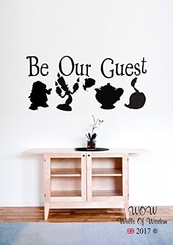 Disney Be Our Guest - Beauty and the Beast Wall Sticker (90 x 54cm, Black)