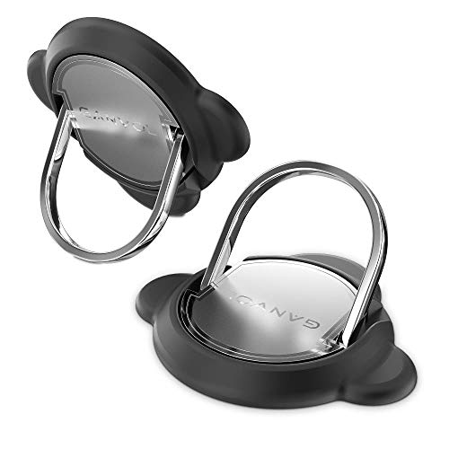 Ganvol Ring Supporto per Telefono Cellulare, 6mm Sottile Anello per Supporto Magnetico Auto, Supporto Dita per Cellulare per iPhone X 10 7 Plus, Samsung Note 9 8 S9 S8, Huawei Mate 20 P20 P10 Nero