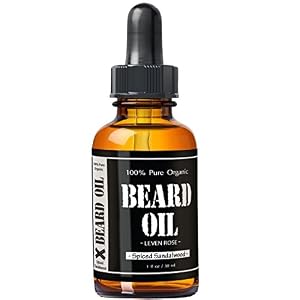 Beard Oil and Leave In Conditioner - Spiced Sandalwood by Leven Rose 100% Pure Natural Organic for Groomed Beards… - Image 2