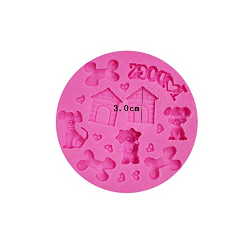 SHINA Hund und Haus Torten Rand Spitze Effekt SILIKON AUSSTECHER Ausstechform Marzipan Fondant Deko für Tortedeko Tortenrand Deko - 3