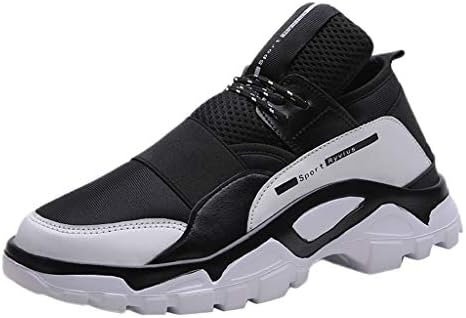 Lazzboy Sneakers Cross Trainer Men Running Fitness Sport Hiking Trekking Shoes(8 UK,White-Black)