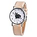 Produktbild Uhren, Frauen Herren Fashion Design Casual einfache Edelstahl Quarz analoge Uhr Band Beige