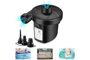 Toy Imagine Ht-196 Electric Air Pump for Inflatable Swimming Pools, Air Beds & Toys – Portable High-Pressure Pump for Mattress, Pool Floats, Sofa – Ac 230v Air Blower for Indoor & Outdoor Use – Black
