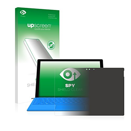 upscreen Spy Shield Clear Blickschutzfolie Microsoft Surface Pro 4 - Schutz der Privatsphäre, Kratzfest