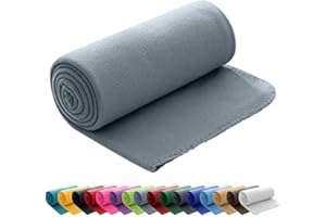 ‎WOMETO wometo Polar Fleecedecke oekoTex 130x160 ca. 400g mit Anti-Pilling und Kettelrand grau