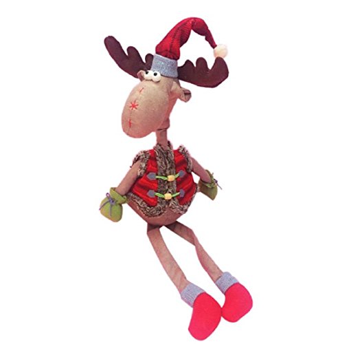 Vovotrade 2016 Christmas Hot Sale!!!Christmas Ornaments Festival Party Xmas Decoration Elk doll cute plush toys gift
