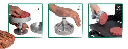 MAAJ® HAMBURGERPRESSE HAMBURGER HACKSTEAK PRESSE FRIKADELLE FLEISCHKÜCHLE - 4