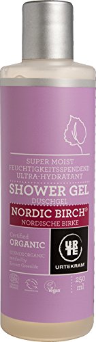 Urtekram Gel de Ducha de Abedul Nórdico BIO, máxima hidratación, 250 ml