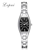 Yogogo Damen Edelstahl Strass Quartz Analog Armbanduhr , 1 Cent Artikel | Edelstahlband | Alugehäuse | Dekoration | Geschenk | Quarzwerk | 20.3cm Armband Länge | 1cm Bandbreite | 0.7 cm Ziffernstärke (Silber)