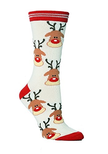 Sock Snob - Calze di Natale in 5 stili donne 37-42 eur (Renna)