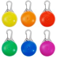 [Gesponsert]Faburo 6 Pcs Hunde Leuchtanhänger Sicherheits Clip-On LED Licht 3 Blinkmodis für Hunde ,Katze,Wandern, Klettern, Camping