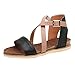 Produktbild Yvelands Damen Sommer Peep Toe Beach Breathable Flache Schnalle Sandalen Rom Schuhe(Schwarz,42)