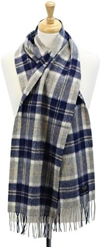 Ultra Soft 100% Lambswool Scarves Scottish Classic Tartan Designed in Scotland (6071 SILVER BACKNNOBANE)
